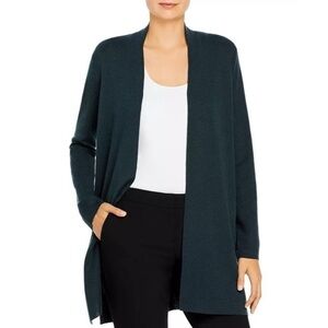 Eileen Fisher Ultrafine Merino Wool Open-Front Cardigan Size XS